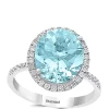 Best Sale ⌛ 1.4 ct. t.w. Aquamarine and 3/8 ct. t.w. Diamond Ring in 14k White Gold by Effy® 💯