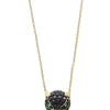 Discount 🎉 3/8 ct. t.w. Black Diamond and 0.03 ct. t.w. Tsavorite Necklace in 14K Yellow Gold by Effy® 😍