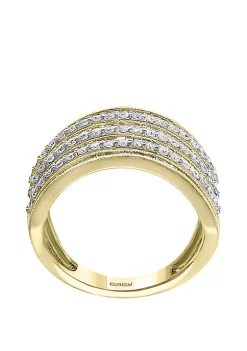 Discount 🌟 1.47 ct. t.w. Baguette and Round Diamond Band in 14k Yellow Gold by Effy® ❤️ -Effy® Sales Shop Belk 1053