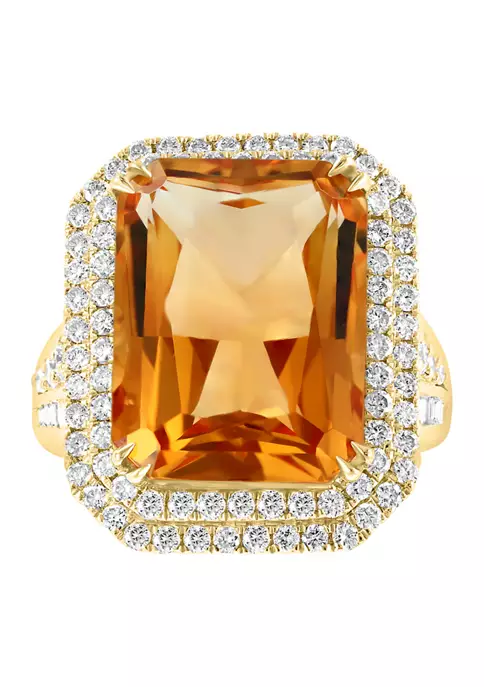 Deals 🥰 1.23 ct. t.w. Diamond and 11.5 ct. t.w. Citrine Ring in 14K Yellow Gold by Effy® 😀 2 Deals 🥰 1.23 ct. t.w. Diamond and 11.5 ct. t.w. Citrine Ring in 14K Yellow Gold by Effy® 😀 - Image 2