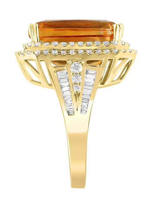 Deals 🥰 1.23 ct. t.w. Diamond and 11.5 ct. t.w. Citrine Ring in 14K Yellow Gold by Effy® 😀 4 Deals 🥰 1.23 ct. t.w. Diamond and 11.5 ct. t.w. Citrine Ring in 14K Yellow Gold by Effy® 😀 - Image 4