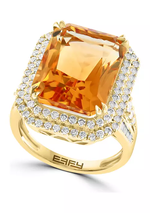 Deals 🥰 1.23 ct. t.w. Diamond and 11.5 ct. t.w. Citrine Ring in 14K Yellow Gold by Effy® 😀 6 Deals 🥰 1.23 ct. t.w. Diamond and 11.5 ct. t.w. Citrine Ring in 14K Yellow Gold by Effy® 😀 - Image 6