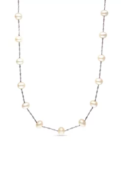 Deals 🔔 Freshwater Pearl Strand Necklace in 14K White Gold by Effy® 🎁