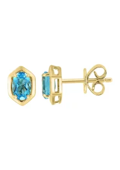 Brand new ❤️ 925 Gold Plated Silver Blue Topaz Earrings by Effy® 🎁 -Effy® Sales Shop Belk 1088