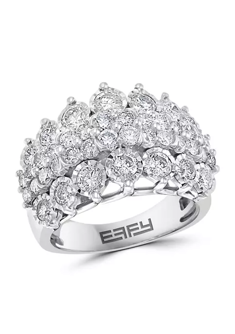 Hot Sale 🧨 2.46 ct. t.w. Diamond Cluster Ring in Sterling Silver by Effy® 😀 6 Hot Sale 🧨 2.46 ct. t.w. Diamond Cluster Ring in Sterling Silver by Effy® 😀 - Image 6