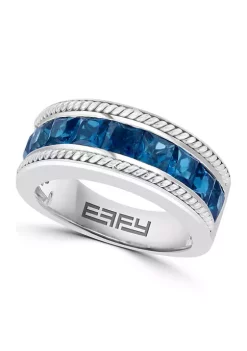 Deals 🎁 Men's 925 Sterling Silver London Blue Topaz Ring by Effy® 🛒 -Effy® Sales Shop Belk 1112