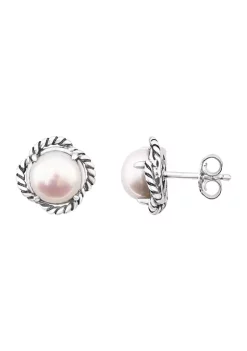 Best reviews of 😉 Sterling Silver 8 Millimeter Freshwater Pearl Earrings by Effy® ⭐ -Effy® Sales Shop Belk 1133