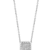Coupon 🎁 1/10 ct. t.w. Diamond Square Pendant Necklace in Sterling Silver by Effy® ⭐
