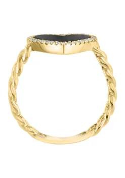 Wholesale ⭐ 14K Yellow Gold Diamond and Onyx Ring by Effy® 😀 8 Wholesale ⭐ 14K Yellow Gold Diamond and Onyx Ring by Effy® 😀 -Effy® Sales Shop Belk 1142