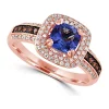 Coupon 😉 3/8 ct. t.w. Diamond and 1 ct. t.w. Tanzanite Ring in 14K Rose Gold by Effy® 🎁
