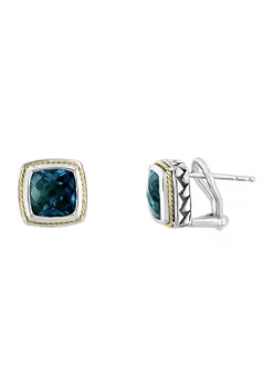 Cheap ✔️ 5.35 ct. t.w. London Blue Earrings in Sterling Silver and 18k Yellow Gold by Effy® 🔔
