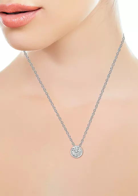 Deals ✔️ 1/5 ct. t.w. Diamond Solitaire-Cut Pendant Necklace in Sterling Silver by Effy® 👏 3 Deals ✔️ 1/5 ct. t.w. Diamond Solitaire-Cut Pendant Necklace in Sterling Silver by Effy® 👏 - Image 3