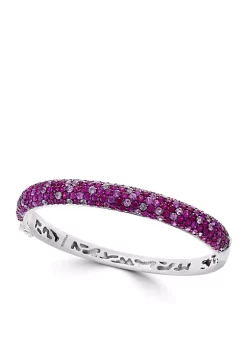 Top 10 🤩 Sterling Silver Ruby, Pink And White Sapphire Bangle Bracelet by Effy® ⭐