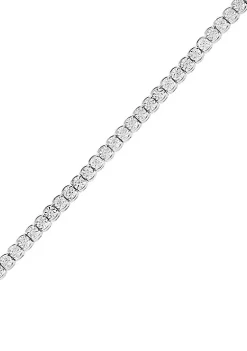 Best Pirce 👍 Sterling Silver 1/2 ct. t.w. Diamond Illusion Tennis Bracelet by Effy® ✔️