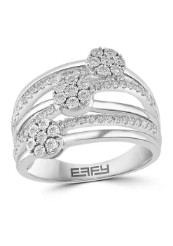 Discount ✨ 3/8 ct. t.w. Diamond Faux Stack Ring in Sterling Silver by Effy® 🎁