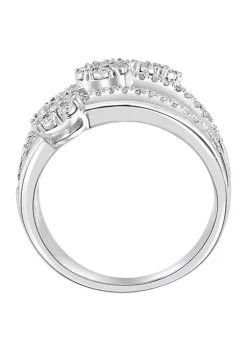 Discount ✨ 3/8 ct. t.w. Diamond Faux Stack Ring in Sterling Silver by Effy® 🎁 -Effy® Sales Shop Belk 1208