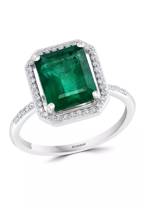 Cheapest 🤩 2.95 ct. t.w. Natural Emeralds and 1/6 ct. t.w. Diamonds Ring in 14k White Gold by Effy® 🎉 1 Cheapest 🤩 2.95 ct. t.w. Natural Emeralds and 1/6 ct. t.w. Diamonds Ring in 14k White Gold by Effy® 🎉
