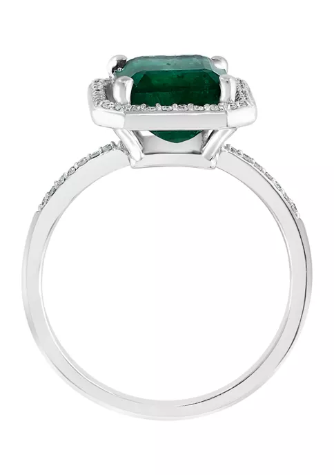 Cheapest 🤩 2.95 ct. t.w. Natural Emeralds and 1/6 ct. t.w. Diamonds Ring in 14k White Gold by Effy® 🎉 3 Cheapest 🤩 2.95 ct. t.w. Natural Emeralds and 1/6 ct. t.w. Diamonds Ring in 14k White Gold by Effy® 🎉 - Image 3