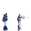Best Sale ⭐ 0.05 ct. t.w. Diamond and 4.09 ct. t.w. Natural Sapphire Earrings in 14k White Gold by Effy® 👏