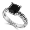 Cheap 👏 Cable Onyx Ring in Sterling Silver by Effy® 🌟