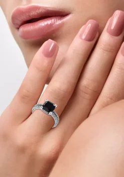 Cheap 👏 Cable Onyx Ring in Sterling Silver by Effy® 🌟 -Effy® Sales Shop Belk 1224