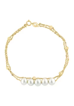 Outlet 💯 Freshwater Multi Strand Bracelet in 14K Yellow Gold by Effy® 😍 -Effy® Sales Shop Belk 1228