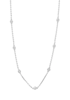 Flash Sale 👏 1/4 ct. t.w. Diamond Miracle Set Station Necklace in Sterling Silver by Effy® ❤️ -Effy® Sales Shop Belk 1231