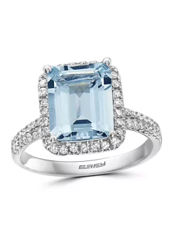 Cheapest 💯 3/8 ct. t.w. Diamonds and 2.95 ct. t.w. Aquamarine Ring in 14k White Gold by Effy® 😉