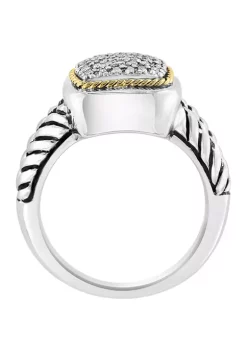 Coupon 🔔 Cable 1/5 ct. t.w. Diamond Square Ring in Sterling Silver and 18K Yellow Gold by Effy® ⭐ 8 Coupon 🔔 Cable 1/5 ct. t.w. Diamond Square Ring in Sterling Silver and 18K Yellow Gold by Effy® ⭐ -Effy® Sales Shop Belk 1258