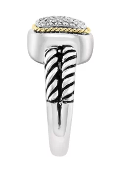 Coupon 🔔 Cable 1/5 ct. t.w. Diamond Square Ring in Sterling Silver and 18K Yellow Gold by Effy® ⭐ 9 Coupon 🔔 Cable 1/5 ct. t.w. Diamond Square Ring in Sterling Silver and 18K Yellow Gold by Effy® ⭐ -Effy® Sales Shop Belk 1259