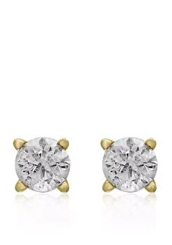 Promo 🤩 1/4 ct. t.w. Classic Diamond Stud Earrings in 14K Yellow Gold by Effy® 🎉