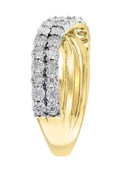 Best Pirce 🔥 Sterling Silver/14K Gold-Plated Diamond Ring by Effy® 😀 -Effy® Sales Shop Belk 1274