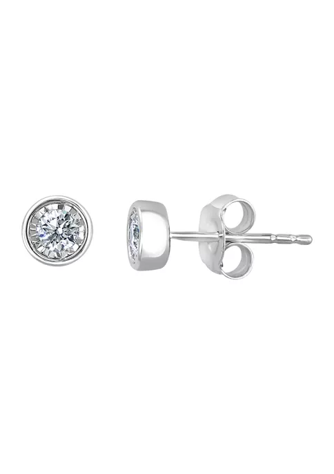 Cheapest ⌛ 1/5 ct. t.w. Diamond Stud Earrings in Sterling Silver by Effy® ❤️ 4 Cheapest ⌛ 1/5 ct. t.w. Diamond Stud Earrings in Sterling Silver by Effy® ❤️ - Image 4