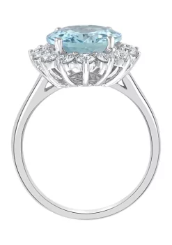 New 🛒 3/4 ct. t.w. Diamond and 3.3 ct. t.w. Aquamarine Ring in 14K White Gold by Effy® ⌛ 6 New 🛒 3/4 ct. t.w. Diamond and 3.3 ct. t.w. Aquamarine Ring in 14K White Gold by Effy® ⌛ -Effy® Sales Shop Belk 1284