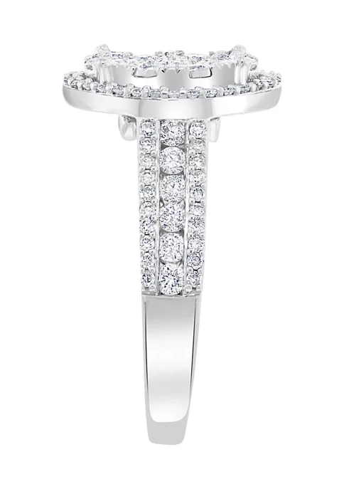 Outlet 🌟 14k White Gold 1 ct. t.w. Miracle Set Diamond Ring by Effy® 🔔 3 Outlet 🌟 14k White Gold 1 ct. t.w. Miracle Set Diamond Ring by Effy® 🔔 - Image 3