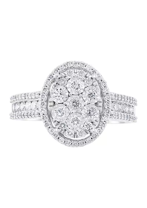 Outlet 🌟 14k White Gold 1 ct. t.w. Miracle Set Diamond Ring by Effy® 🔔 4 Outlet 🌟 14k White Gold 1 ct. t.w. Miracle Set Diamond Ring by Effy® 🔔 - Image 4