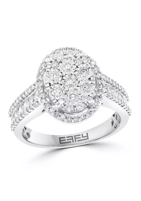 Outlet 🌟 14k White Gold 1 ct. t.w. Miracle Set Diamond Ring by Effy® 🔔 5 Outlet 🌟 14k White Gold 1 ct. t.w. Miracle Set Diamond Ring by Effy® 🔔 - Image 5