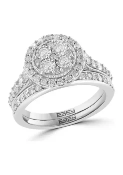 Budget 👍 1 ct. t.w. Diamond Bridal Set in Sterling Silver by Effy® ⌛