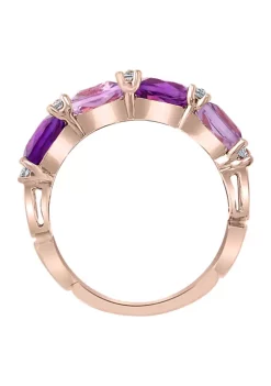 Hot Sale 🌟 14K Rose Gold 1/10 ct. t.w. Diamond and 3.5 ct. t.w. Amethyst Ring by Effy® 🤩 8 Hot Sale 🌟 14K Rose Gold 1/10 ct. t.w. Diamond and 3.5 ct. t.w. Amethyst Ring by Effy® 🤩 -Effy® Sales Shop Belk 1312
