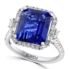 Best Sale 👍 14K White Gold Diamond and Tanzanite Ring by Effy® 😀
