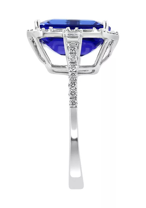 Best Sale 👍 14K White Gold Diamond and Tanzanite Ring by Effy® 😀 4 Best Sale 👍 14K White Gold Diamond and Tanzanite Ring by Effy® 😀 - Image 4
