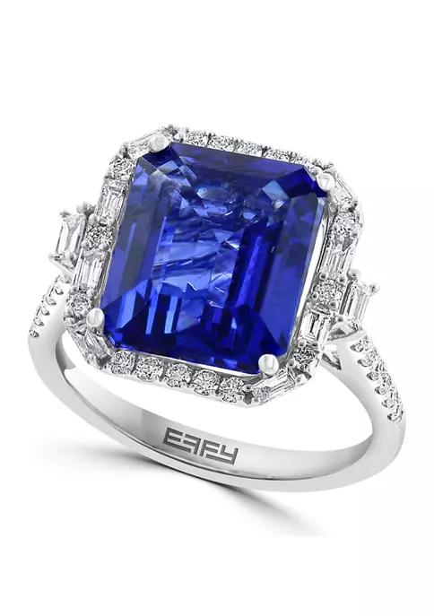 Best Sale 👍 14K White Gold Diamond and Tanzanite Ring by Effy® 😀 6 Best Sale 👍 14K White Gold Diamond and Tanzanite Ring by Effy® 😀 - Image 6
