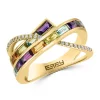 Best deal 🧨 14K Yellow Gold Diamond, Amethyst, Blue Topaz, Citrine, Rhodolite, and Peridot Ring by Effy® 🥰