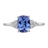 Outlet ✨ 1/8 ct. t.w. Diamond and 1.38 ct. t.w. Tanzanite Royalé Ring in Sterling Silver by Effy® ❤️