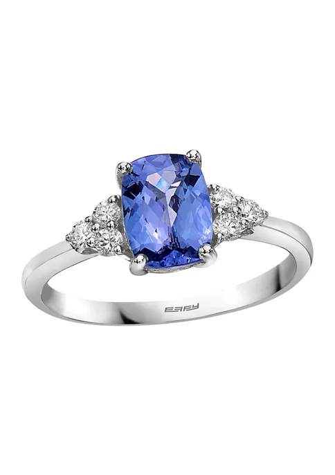 Outlet ✨ 1/8 ct. t.w. Diamond and 1.38 ct. t.w. Tanzanite Royalé Ring in Sterling Silver by Effy® ❤️ 2 Outlet ✨ 1/8 ct. t.w. Diamond and 1.38 ct. t.w. Tanzanite Royalé Ring in Sterling Silver by Effy® ❤️ - Image 2