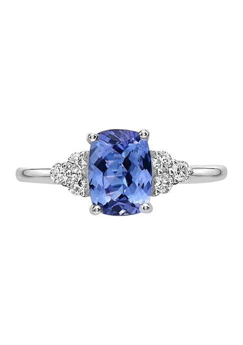 Outlet ✨ 1/8 ct. t.w. Diamond and 1.38 ct. t.w. Tanzanite Royalé Ring in Sterling Silver by Effy® ❤️ 4 Outlet ✨ 1/8 ct. t.w. Diamond and 1.38 ct. t.w. Tanzanite Royalé Ring in Sterling Silver by Effy® ❤️ - Image 4