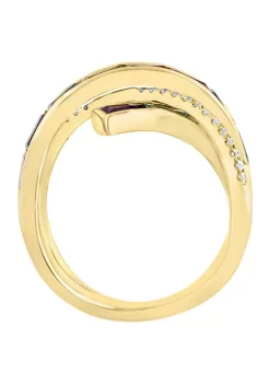 Best deal 🧨 14K Yellow Gold Diamond, Amethyst, Blue Topaz, Citrine, Rhodolite, and Peridot Ring by Effy® 🥰 -Effy® Sales Shop Belk 143
