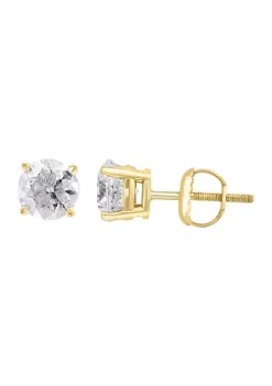 Discount 🎉 14K Yellow Gold Diamond Stud Earrings by Effy® 💯