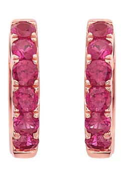 Wholesale ❤️ 1/2 ct. t.w. Ruby Huggie Earrings in 14k Rose Gold by Effy® 😀 -Effy® Sales Shop Belk 1463