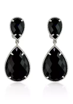 Brand new 🧨 Onyx Drop Earrings in Sterling Silver by Effy® 🧨